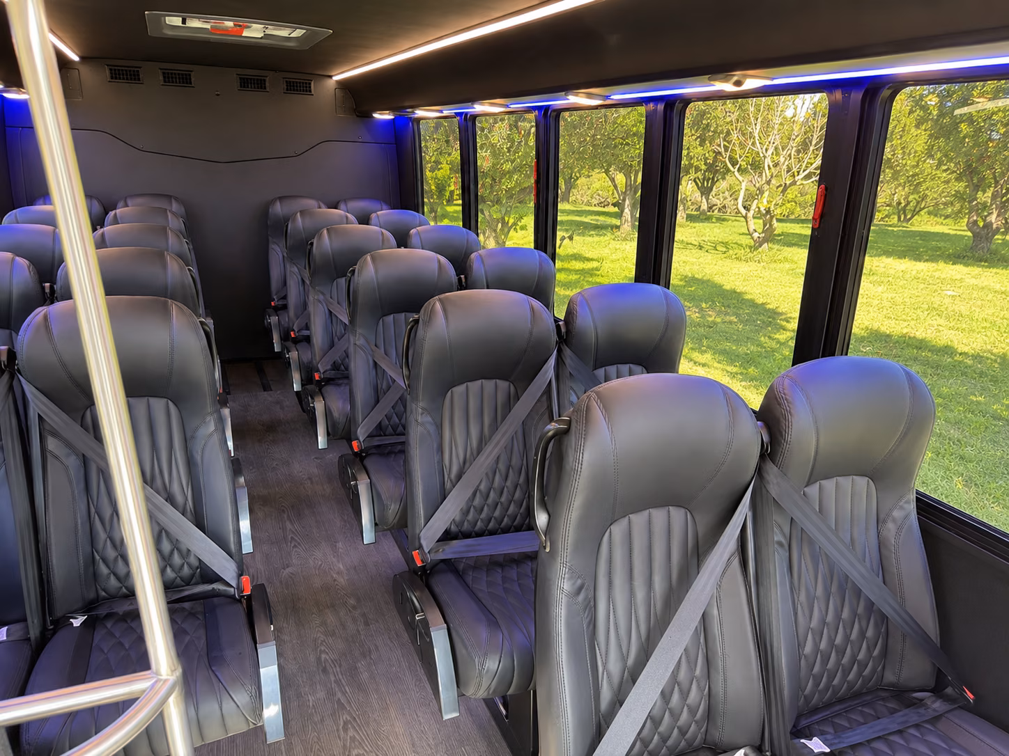 peoria 18 passenger minibus inside