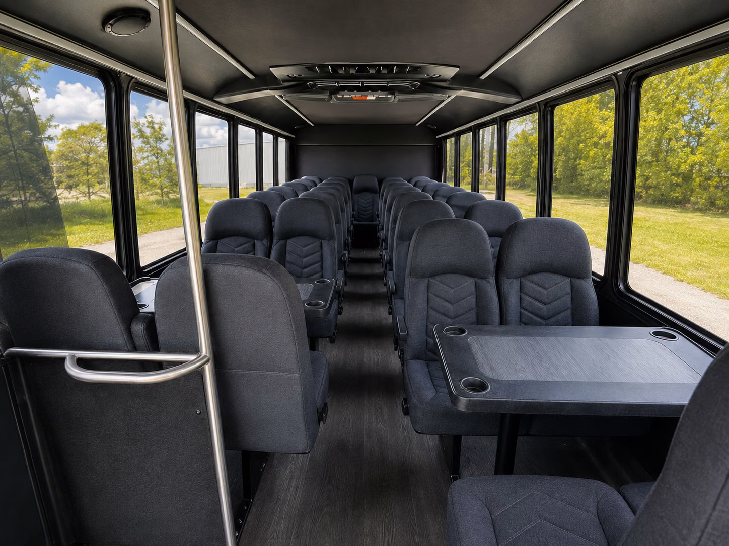 peoria 18 passenger minibus interior