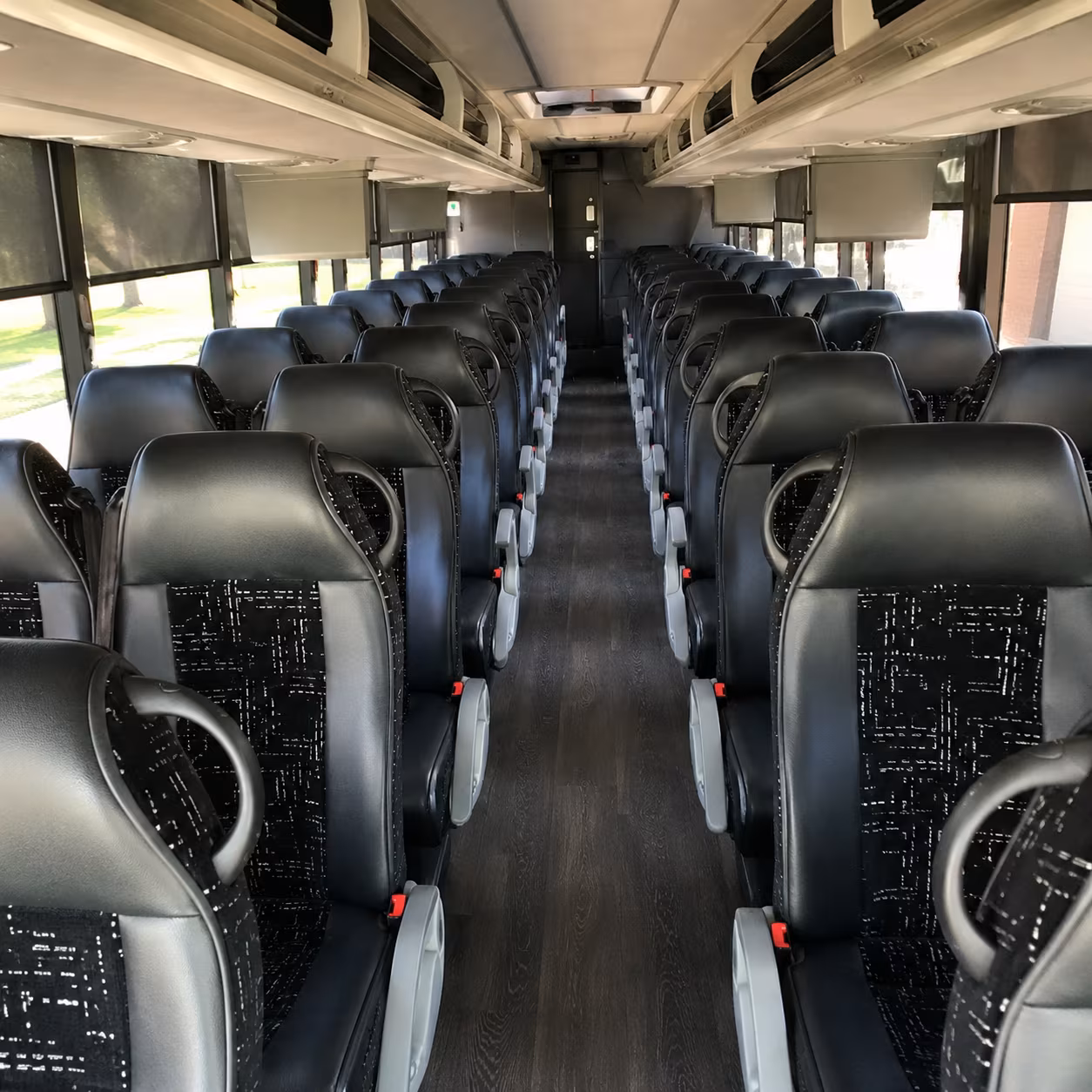 peoria 56 passenger charter bus interior
